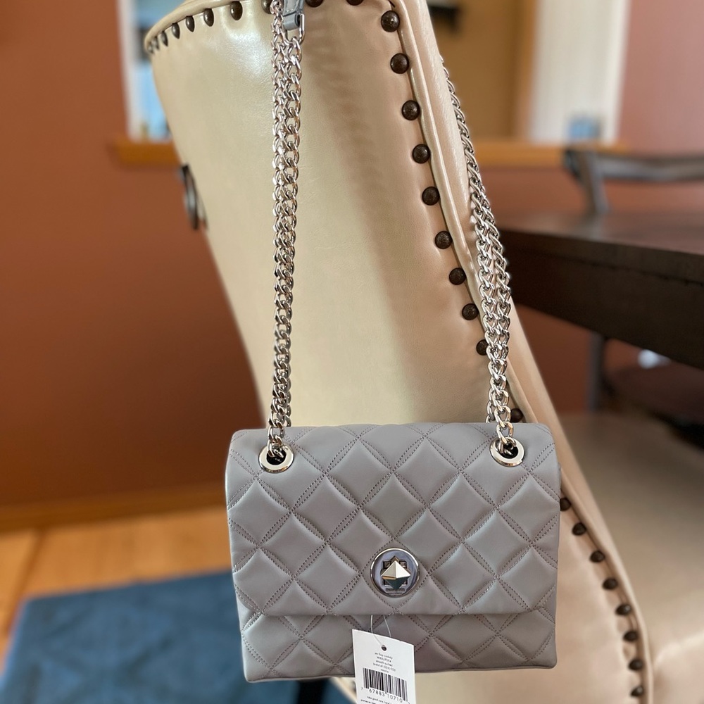 kate spade !!! Brand new, on-trend, quilted smooth leather Crossbody purse